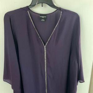 Liz Claiborne sheer purple top